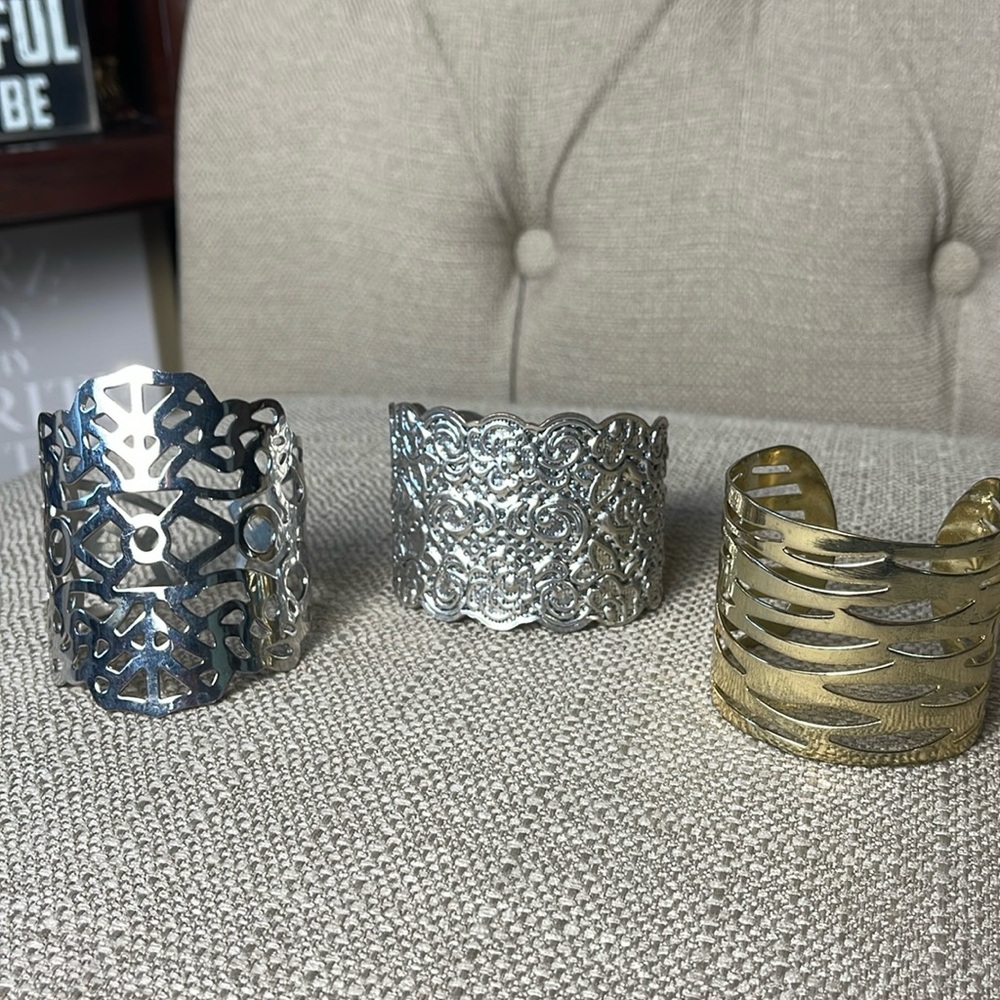 Three bracelets.